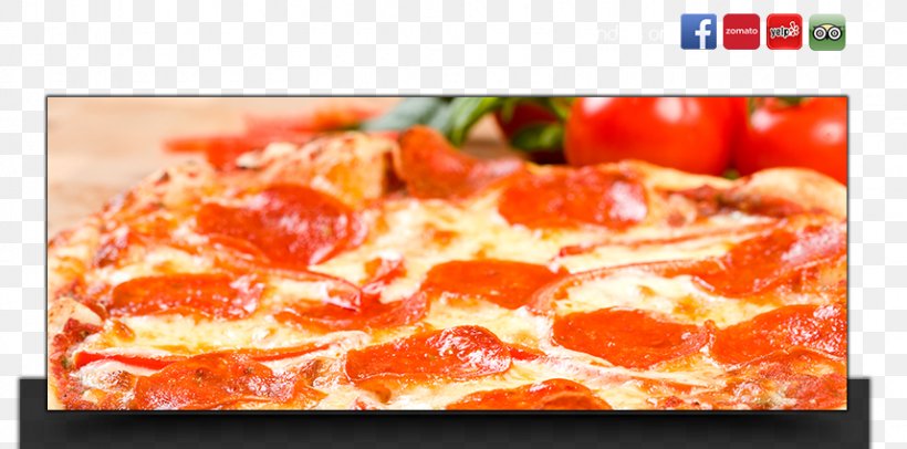 Sicilian Pizza Fast Food Italian Cuisine Nick's Restaurant & Pub, PNG, 858x425px, Sicilian Pizza, Bar, Cuisine, Dish, European Food Download Free