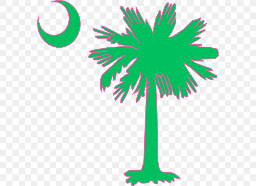 Flag Of South Carolina Sabal Palm Arecaceae Moon, PNG, 582x597px, South Carolina, Area, Arecaceae, Artwork, Crescent Download Free
