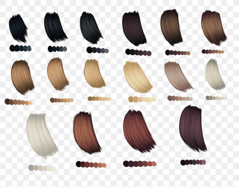 Hair Coloring Palette Human Hair Color Png 1000x784px
