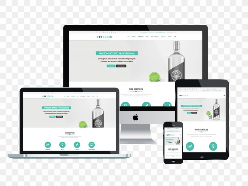 Responsive Web Design Web Template System, PNG, 1000x750px, Responsive Web Design, Bootstrap, Brand, Business, Communication Download Free