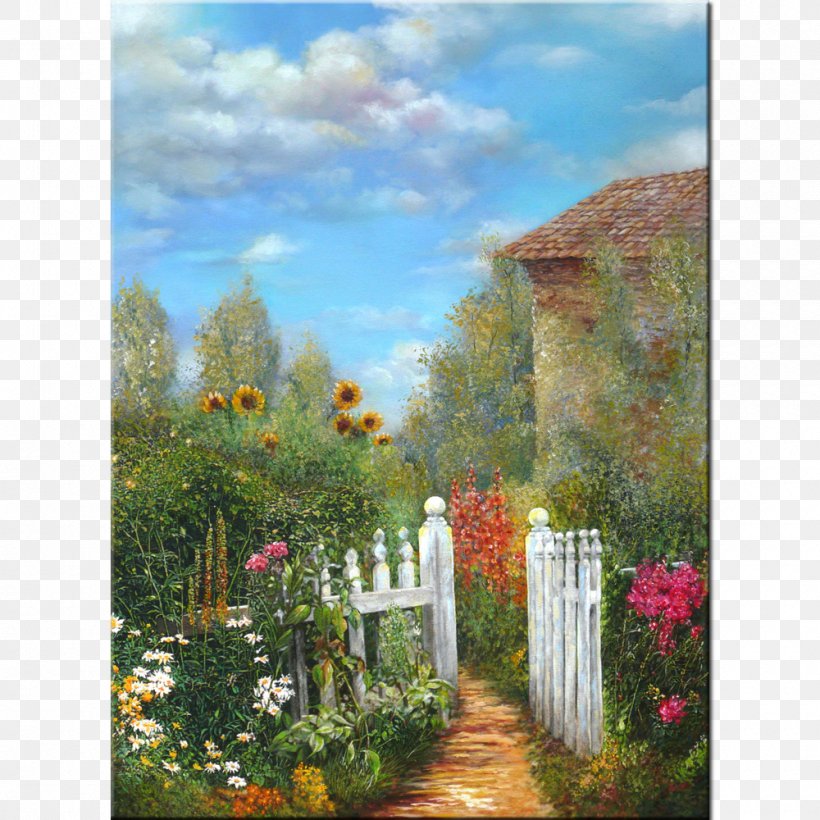 Watercolor Painting Grandmother's Garden Patchwork & Quilting, PNG, 1000x1000px, Painting, Acrylic Paint, Art, Artwork, Canvas Download Free