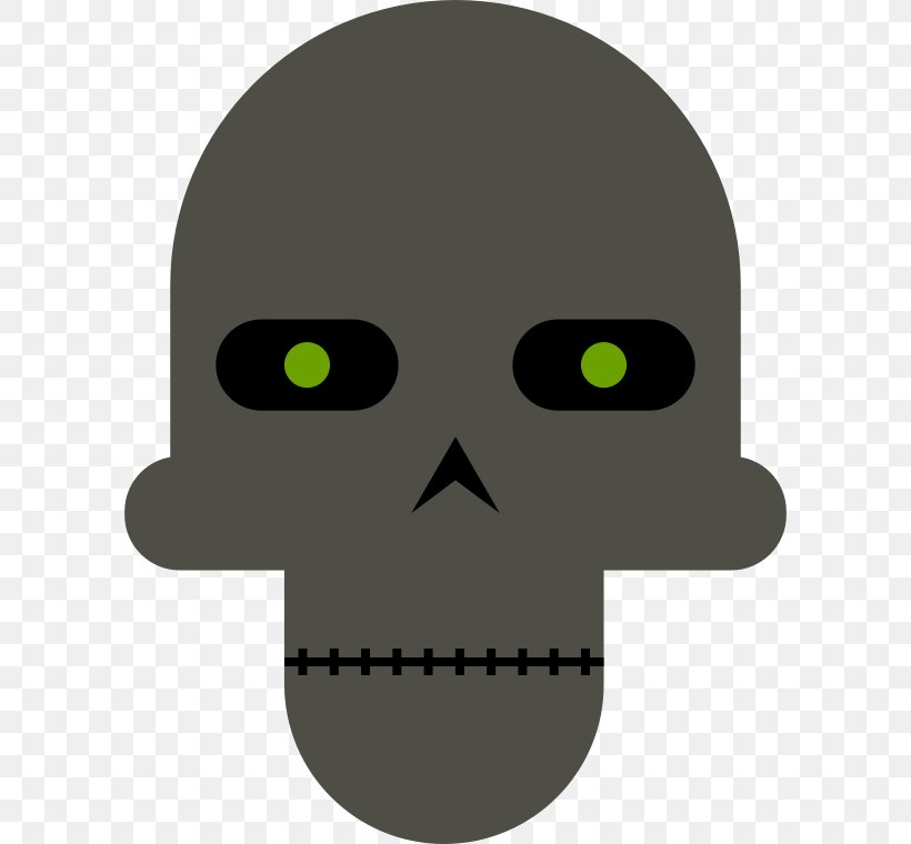 Clip Art Skull Green Fiction Character, PNG, 596x760px, Skull, Bone, Character, Fiction, Fictional Character Download Free
