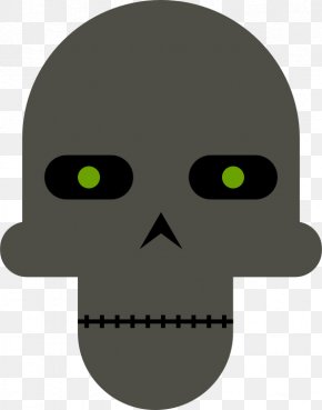 Skull - Clip Art Skull Green Fiction Character PNG