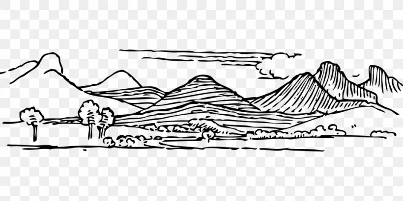 Mountain Range Clip Art, PNG, 960x480px, Mountain Range, Art, Auto Part, Black And White, Boating Download Free