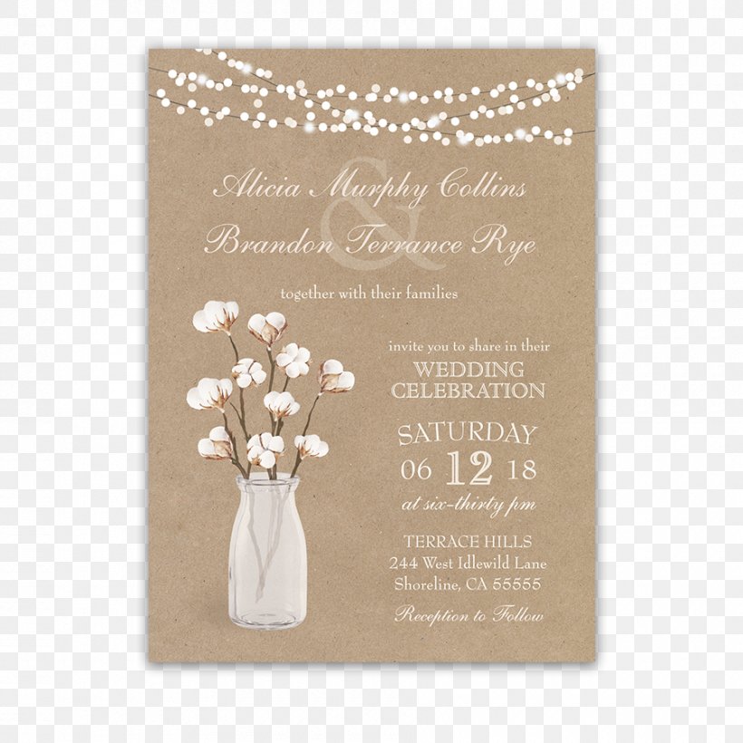 Wedding Invitation Paper Wedding Reception Cotton, PNG, 900x900px, Wedding Invitation, Bridal Shower, Bride, Convite, Cotton Download Free