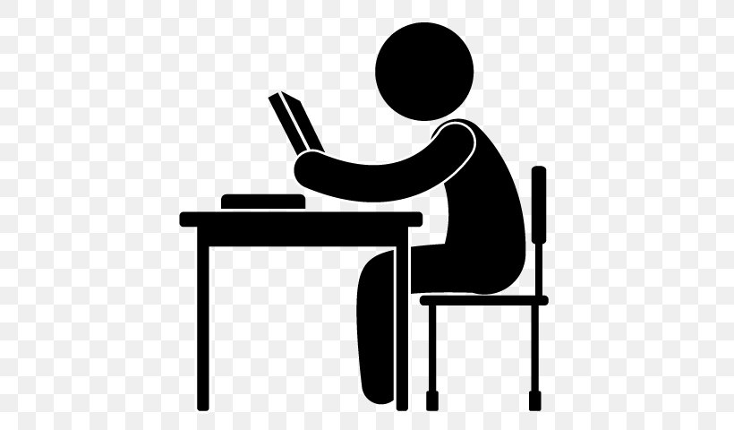 Desk Clip Art, PNG, 640x480px, Desk, Black And White, Cartoon, Chair, Communication Download Free