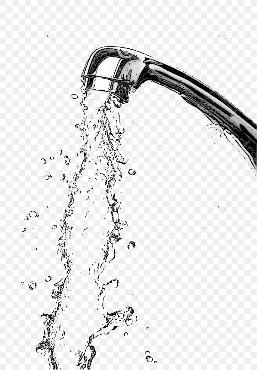 Tap Water Drinking Water Water Heating, PNG, 903x1298px, Tap, Black And White, Drain, Drawing, Drinking Water Download Free
