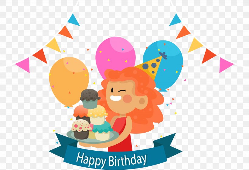 Birthday Cake Party Happy Birthday To You, PNG, 3537x2431px, Birthday Cake, Anniversary, Area, Art, Balloon Download Free
