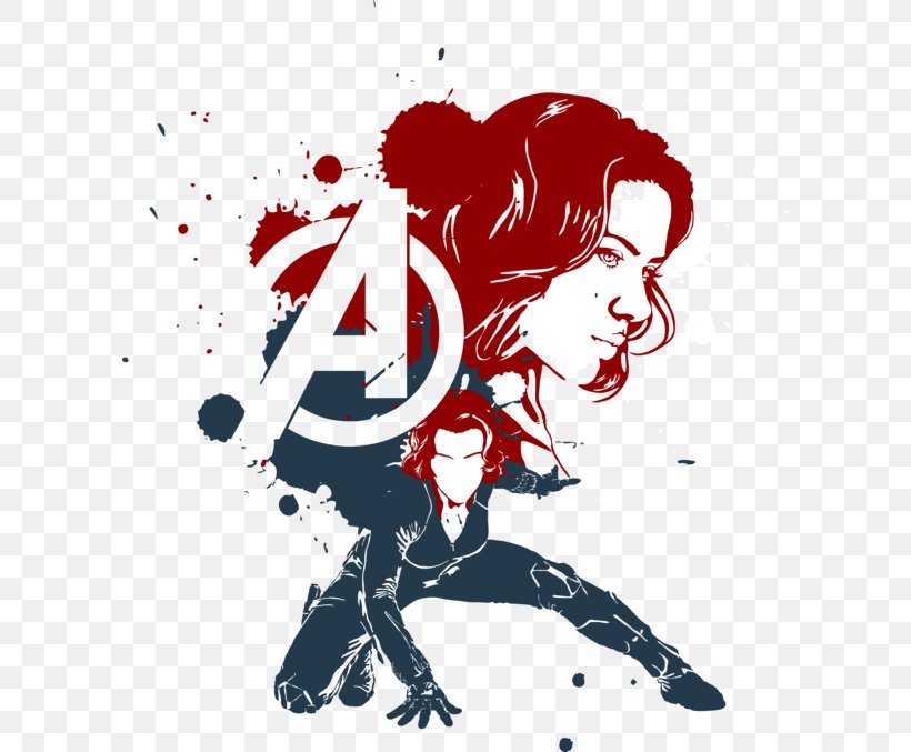 Black Widow T-shirt Hulk Iron Man Black Panther, PNG, 600x677px, Watercolor, Cartoon, Flower, Frame, Heart Download Free