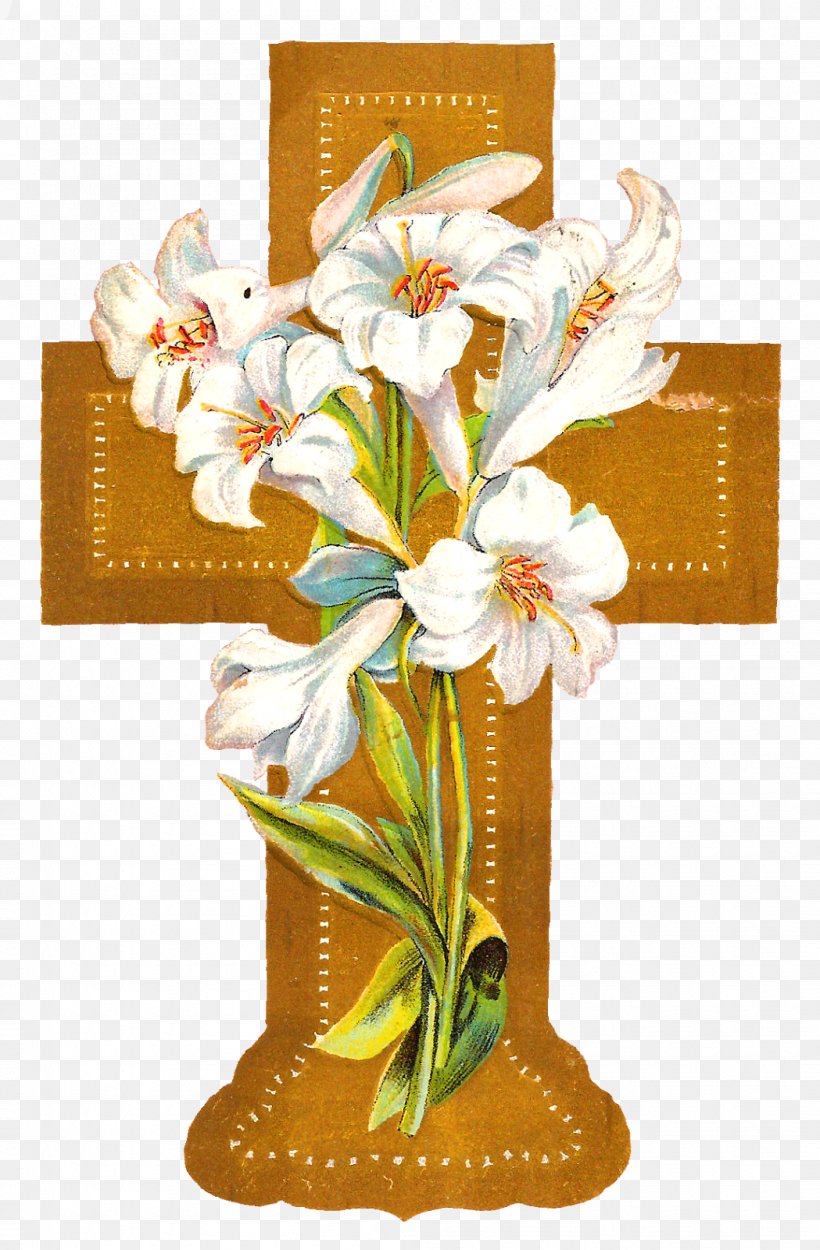Easter Lily Flower Cross Clip Art, PNG, 1049x1600px, Easter Lily, Artificial Flower, Cross, Cut Flowers, Drawing Download Free