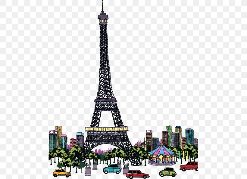 Eiffel Tower Arc De Triomphe Architecture Building, PNG, 497x595px, Eiffel Tower, Arc De Triomphe, Architecture, Building, France Download Free