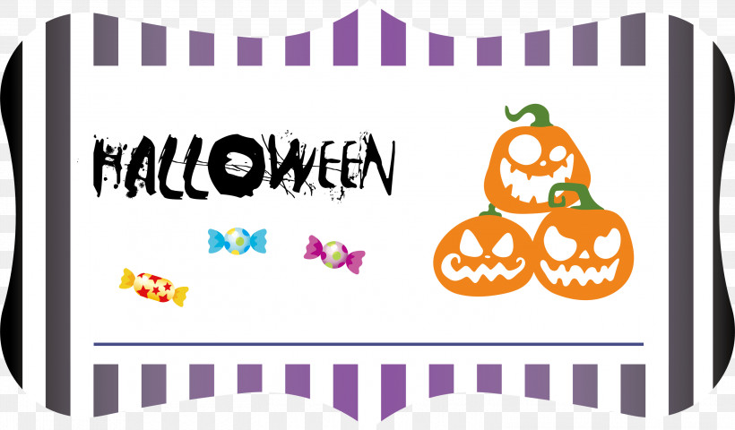 Happy Halloween Halloween, PNG, 3000x1758px, Happy Halloween, Cartoon, Halloween, Happiness, Logo Download Free