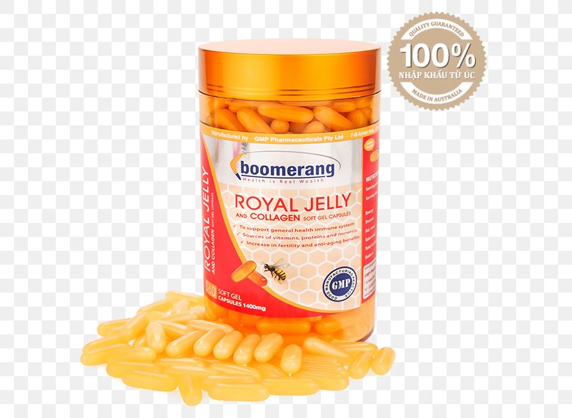 Royal Jelly Bee Vegetarian Cuisine Dietary Supplement Organic Food, PNG, 600x600px, Royal Jelly, Bee, Collagen, Convenience Food, Dietary Supplement Download Free