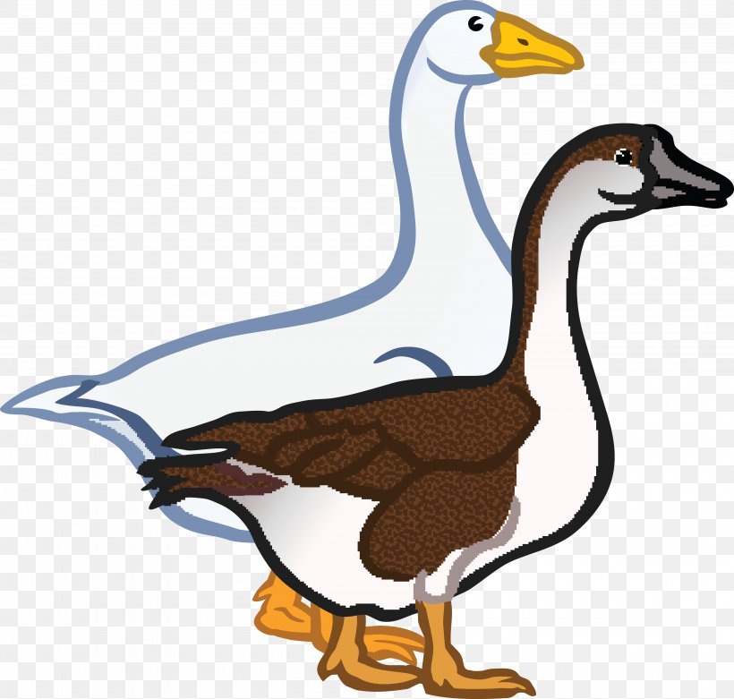 Goose Duck Clip Art, PNG, 4000x3810px, Goose, Animal Figure, Beak, Bird, Canada Goose Download Free