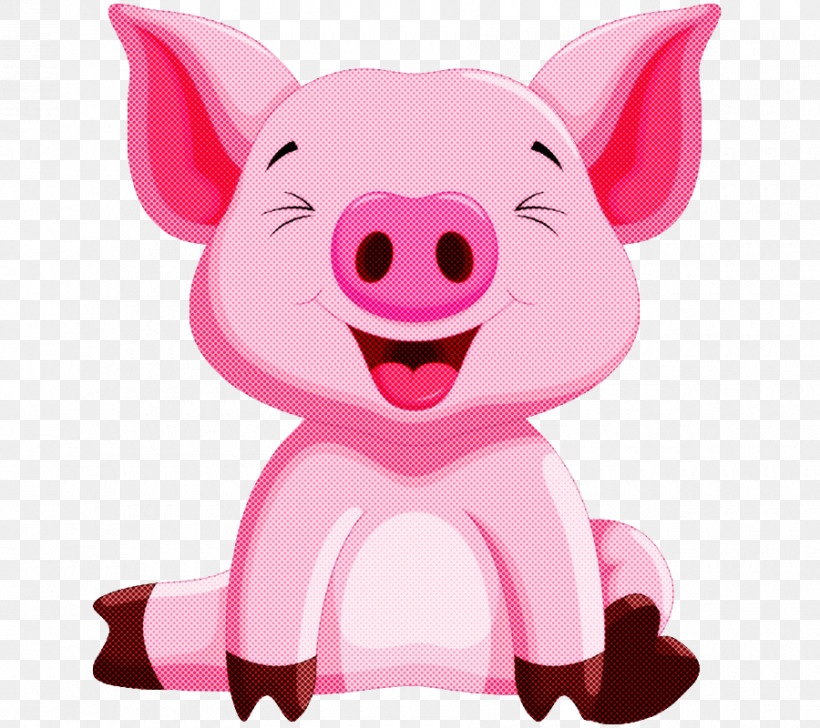 Cartoon Pink Suidae Nose Snout, PNG, 900x800px, Cartoon, Animation, Livestock, Nose, Pink Download Free