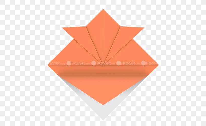 Origami Paper Line Angle, PNG, 500x500px, Origami Paper, Art Paper, Orange, Origami, Paper Download Free