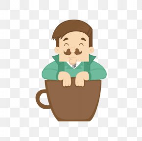 Green Tooling Uncle Sitting Cup - Green Illustration PNG