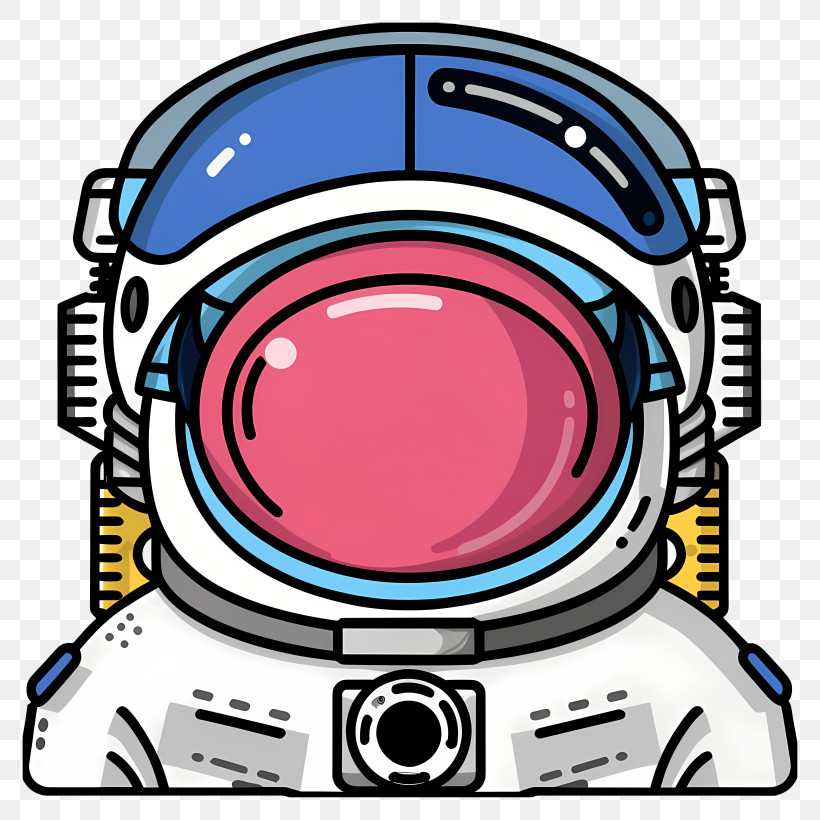 Space Suit - Astronaut Helmet Cartoon Illustration PNG