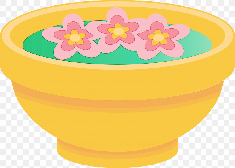 Ceramic Flowerpot Mixing Bowl Yellow Bowl M, PNG, 3000x2151px, Watercolor, Bowl, Bowl M, Ceramic, Cup Download Free