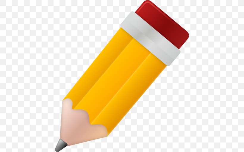 Pencil Yellow, PNG, 512x512px, Pencil, Button, Drawing, Icon Design, Yellow Download Free