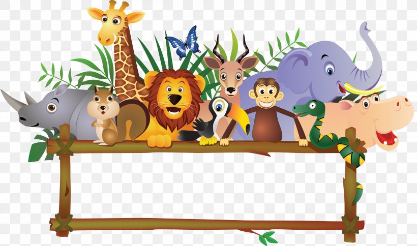 Baby Jungle Animals Royalty-free Clip Art, PNG, 3000x1772px, Baby Jungle Animals, Animal, Animation, Art, Carnivoran Download Free