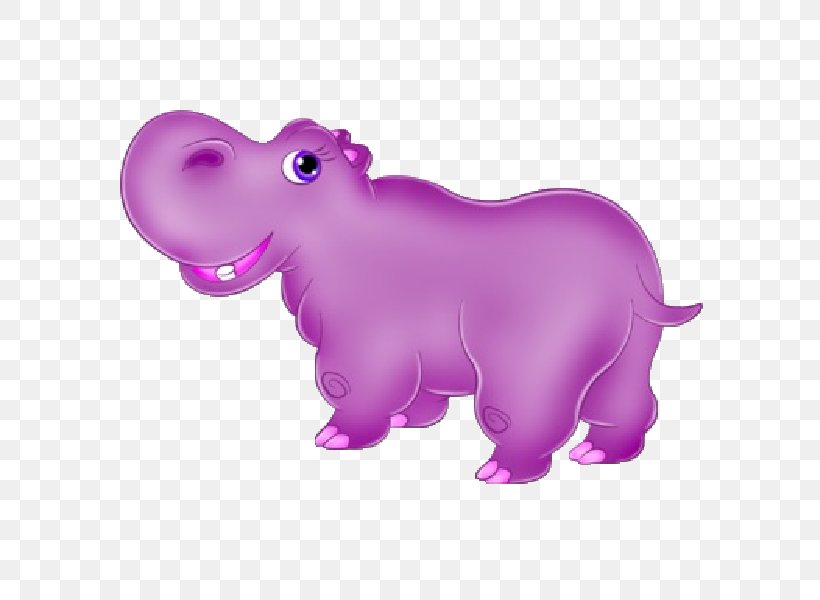Hippopotamus Cartoon Clip Art, PNG, 600x600px, Hippopotamus, Animal Figure, Cartoon, Cattle Like Mammal, Cuteness Download Free