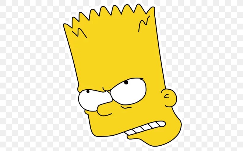 Bart Simpson Sticker Clip Art Telegram Cartoon, PNG, 512x512px, Bart Simpson, Area, Cartoon, Emoticon, Facial Expression Download Free