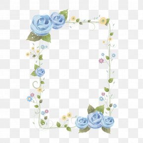 Borders And Frames Blue Flower Clip Art, PNG, 1280x871px, Borders And ...