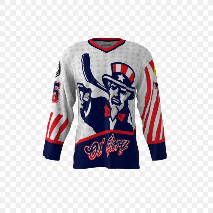 Jersey T-shirt Sleeve Sweater Uniform, PNG, 1024x1024px, Jersey, Clothing, Dyesublimation Printer, Hockey Jersey, Long Sleeved T Shirt Download Free