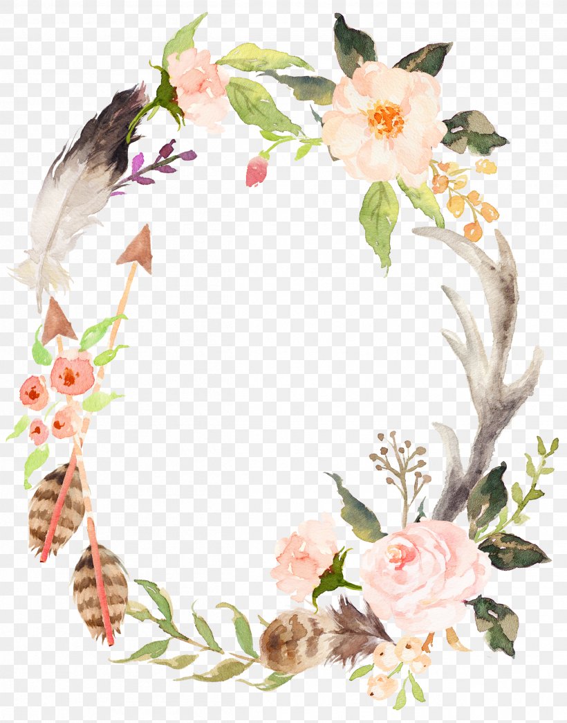 Watercolor Painting Wreath Poster Canvas Print, PNG, 2506x3191px, Watercolor Painting, Art, Canvas, Canvas Print, Cut Flowers Download Free