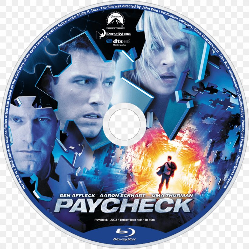 John Woo Paycheck Total Recall Douglas Quaid Blu-ray Disc, PNG, 1000x1000px, John Woo, Bluray Disc, Compact Disc, Douglas Quaid, Dvd Download Free