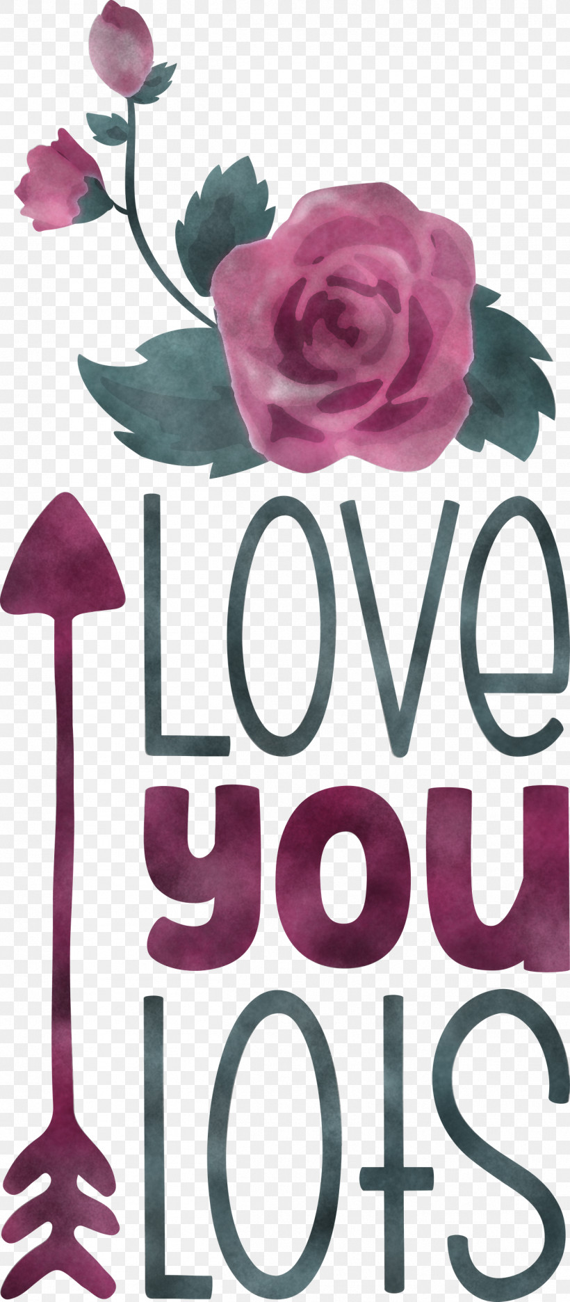 Love You Lots Valentines Day Valentine, PNG, 1314x3000px, Valentines Day, Cut Flowers, Floral Design, Flower, Garden Download Free