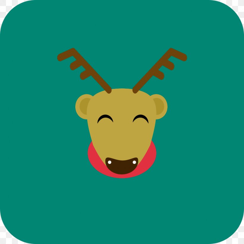 Reindeer Snout Clip Art Illustration Character, PNG, 1024x1024px, Reindeer, Antler, Cartoon, Character, Deer Download Free