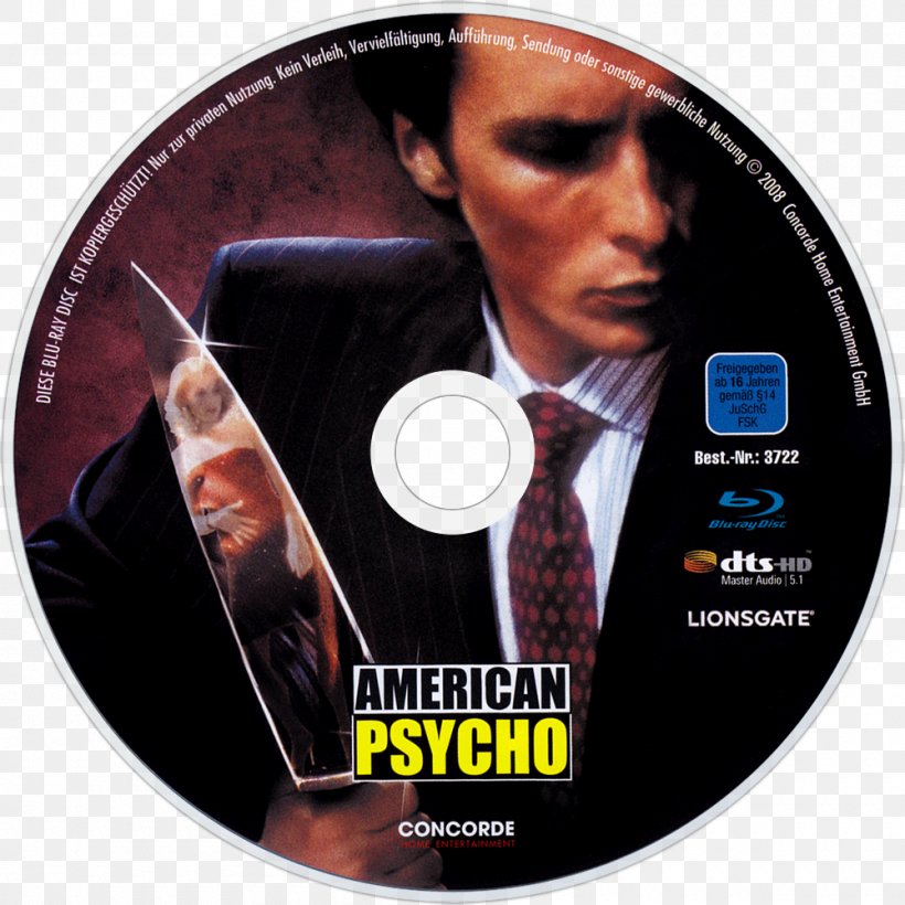 American Psycho Christian Bale DVD Film Director, PNG, 1000x1000px, American Psycho, American Psycho 2, Brand, Bret Easton Ellis, Christian Bale Download Free