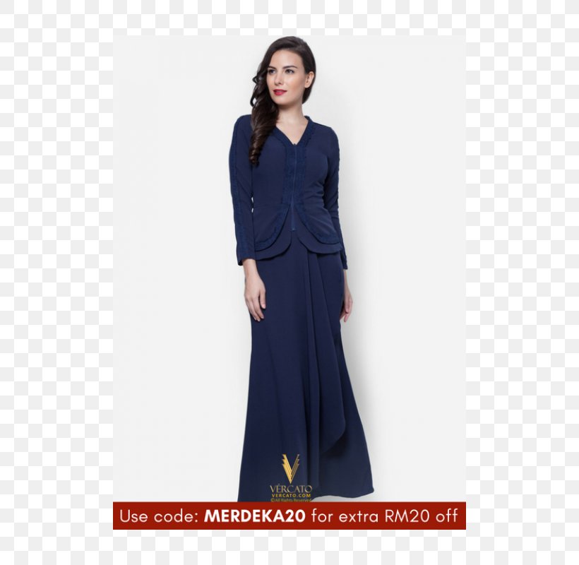 Dress Robe Baju Kurung Navy Blue, PNG, 500x800px, Dress, Baju Kurung, Baju Melayu, Blue, Clothing Download Free