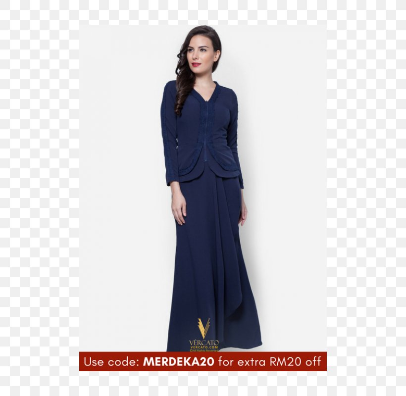 baju kurung royal blue 2018