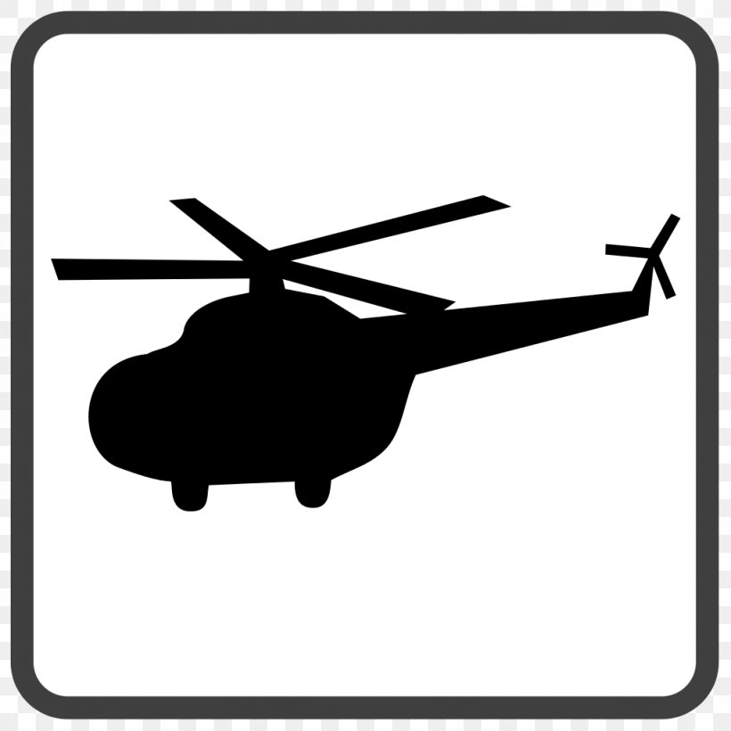 Helicopter Clip Art, PNG, 1024x1024px, Helicopter, Aircraft, Black And White, Helicopter Rotor, Information Download Free