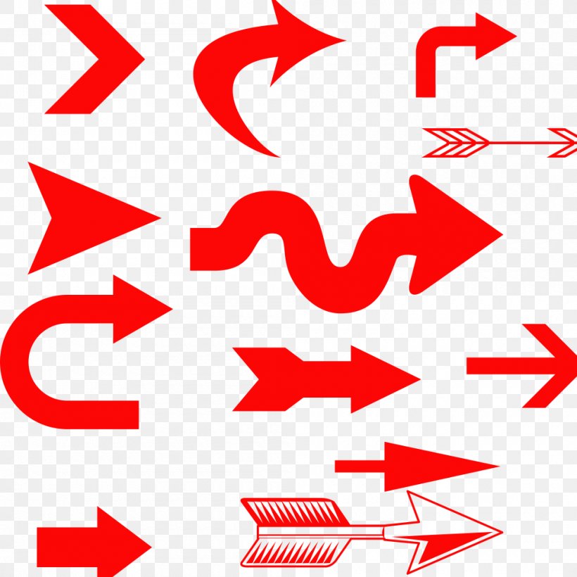 Red Arrow Png 1000x1000px Scalable Vector Graphics Area Curve