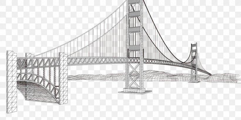 Architecture Euclidean Vector, PNG, 1200x600px, Architecture, Black And White, Bridge, Building, Cdr Download Free