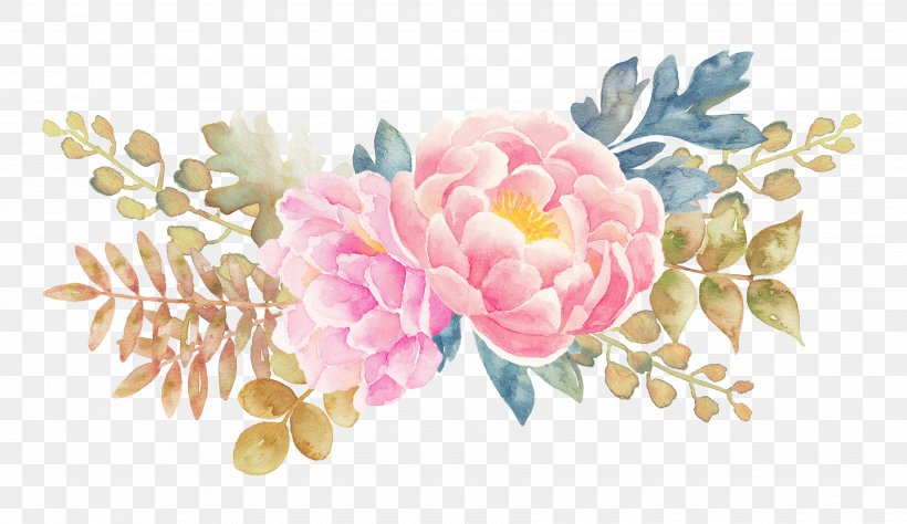 Flower Watercolor Painting, PNG, 3529x2044px, Watercolor Painting, Artificial Flower, Blossom, Cut Flowers, Floral Design Download Free