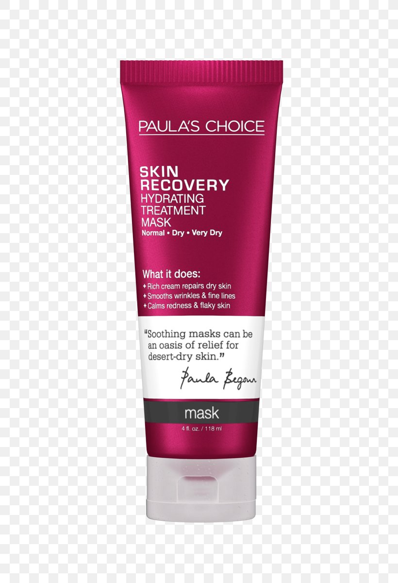 Paula's Choice Skin Recovery Hydrating Treatment Mask Face Lotion, PNG, 800x1200px, Mask, Cosmetics, Cream, Exfoliation, Face Download Free