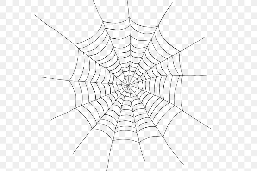 Spider Web Clip Art, PNG, 600x548px, Spider, Area, Artwork, Black, Black And White Download Free