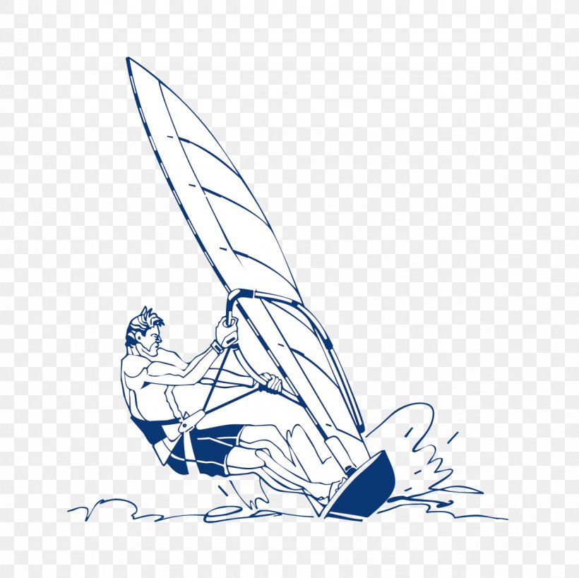 Windsurfing Euclidean Vector Clip Art, PNG, 1181x1181px, Windsurfing, Area, Art, Bird, Blue Download Free