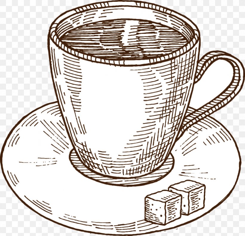 Coffee Cup, PNG, 826x796px, Coffee, Black And White, Cartoon, Coffee Cup, Copyright Download Free