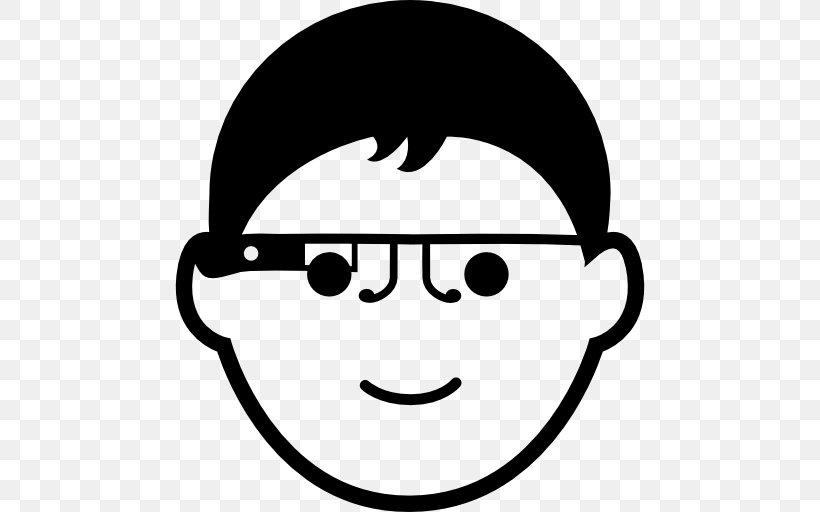 Google Glass Glasses, PNG, 512x512px, Google Glass, Area, Black, Black And White, Boy Download Free