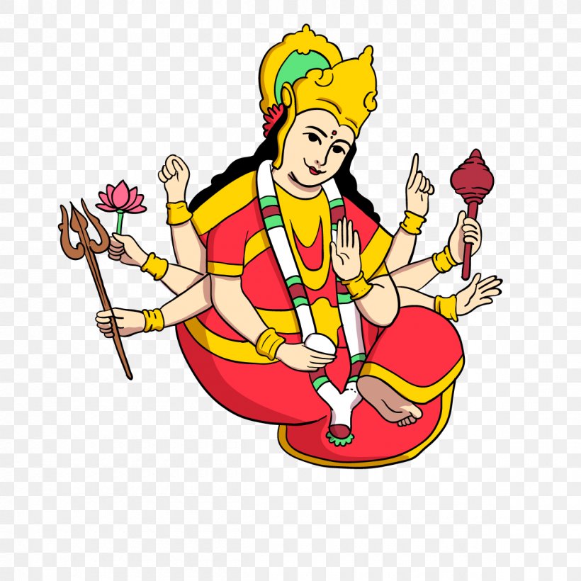 Navaratri Durga, PNG, 1200x1200px, Navaratri, Art, Durga, Fictional Character, Food Download Free