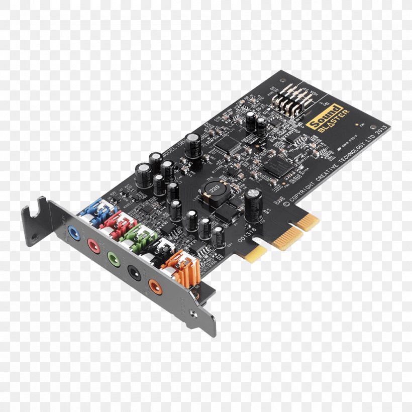Sound Blaster Audigy Sound Cards & Audio Adapters Creative Technology 5.1 Surround Sound PCI Express, PNG, 1000x1000px, 51 Surround Sound, Sound Blaster Audigy, Audio, Computer, Computer Component Download Free
