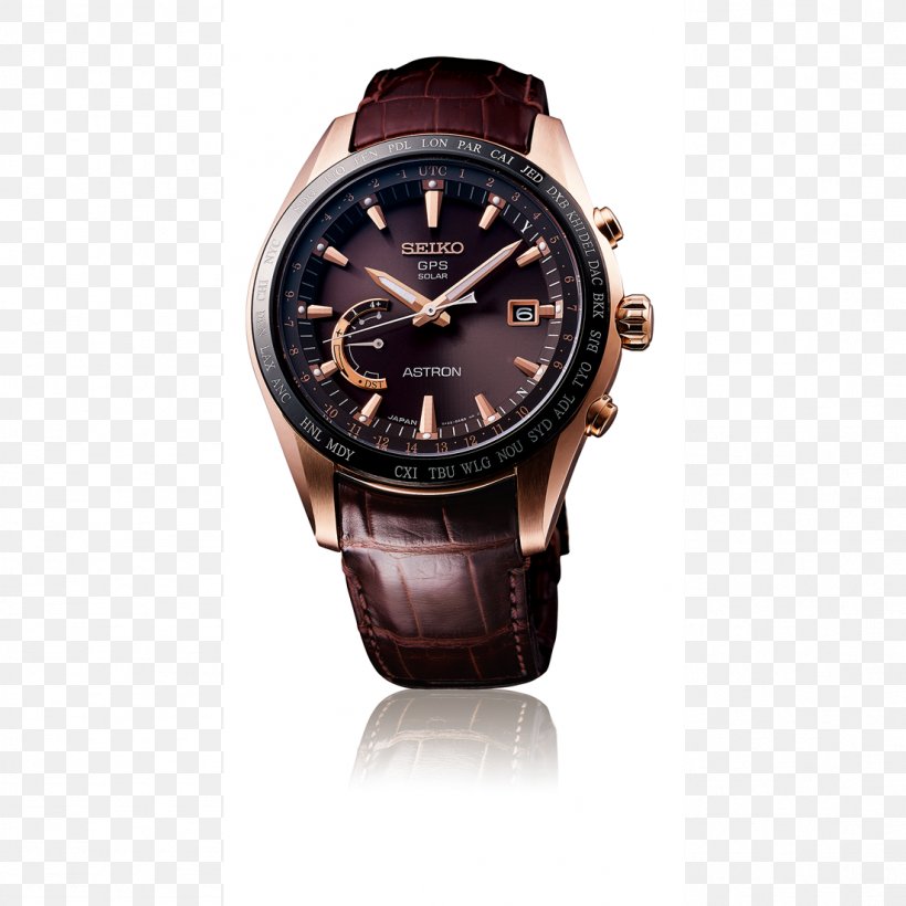 Astron Seiko GPS Watch Solar-powered Watch, PNG, 1102x1102px, Astron, Analog Watch, Brand, Brown, Chronograph Download Free