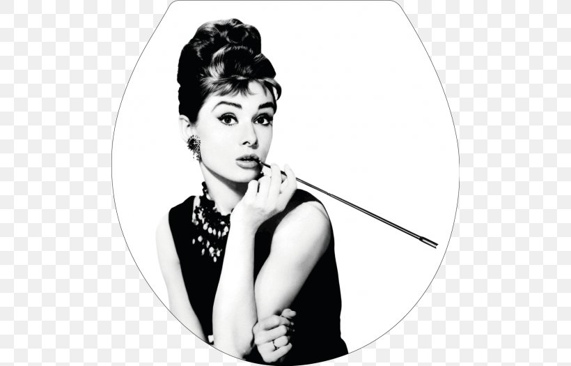 Breakfast At Tiffany's Audrey Hepburn Holly Golightly Actor, PNG, 500x525px, Audrey Hepburn, Actor, Audio, Beauty, Black And White Download Free