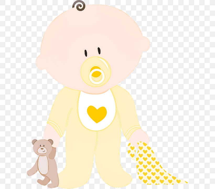 Teddy Bear, PNG, 616x720px, Yellow, Animal Figure, Baby Toys, Bear, Cartoon Download Free